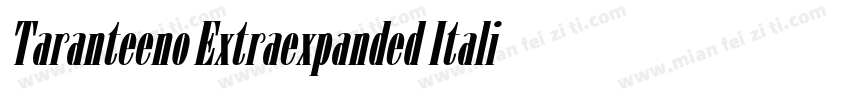 Taranteeno Extraexpanded Italic字体转换